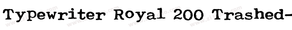 Typewriter Royal 200 Trashed字体转换